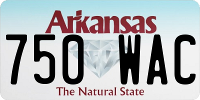 AR license plate 750WAC
