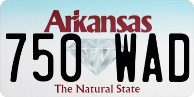 AR license plate 750WAD