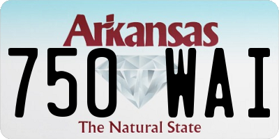 AR license plate 750WAI