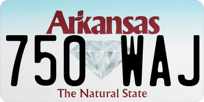 AR license plate 750WAJ