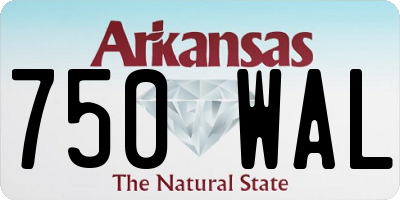AR license plate 750WAL