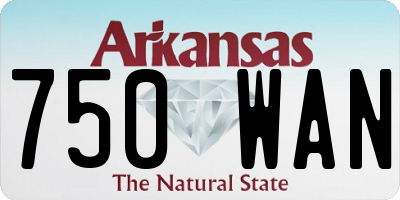 AR license plate 750WAN