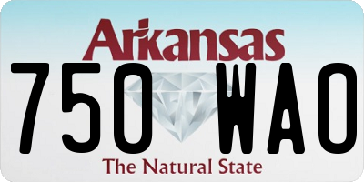 AR license plate 750WAO