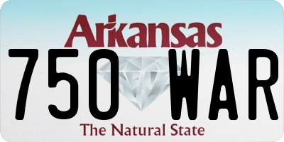 AR license plate 750WAR