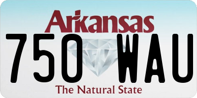 AR license plate 750WAU