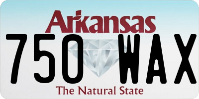 AR license plate 750WAX