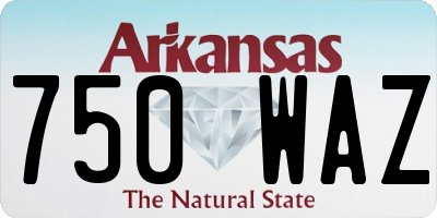 AR license plate 750WAZ