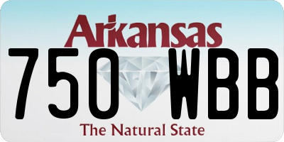 AR license plate 750WBB