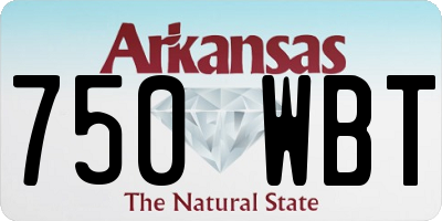 AR license plate 750WBT