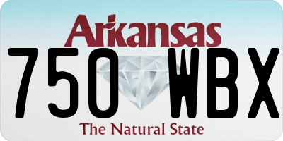 AR license plate 750WBX