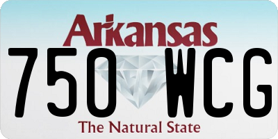 AR license plate 750WCG