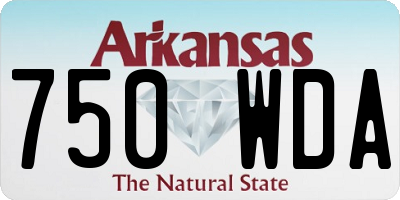 AR license plate 750WDA