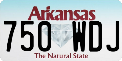 AR license plate 750WDJ