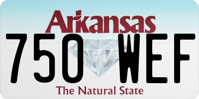 AR license plate 750WEF
