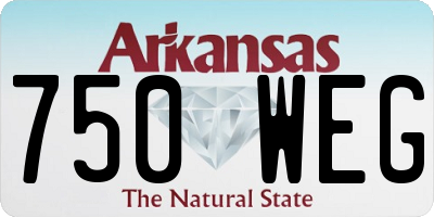 AR license plate 750WEG