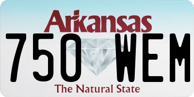 AR license plate 750WEM