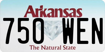 AR license plate 750WEN