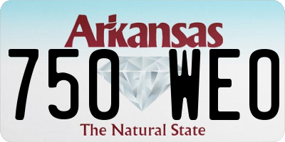 AR license plate 750WEO