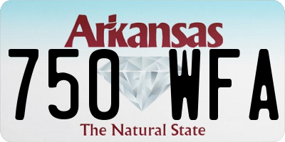 AR license plate 750WFA