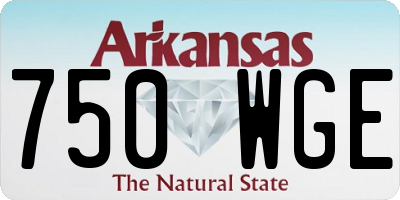 AR license plate 750WGE
