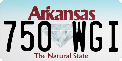 AR license plate 750WGI