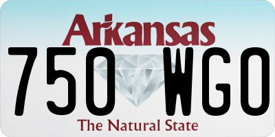 AR license plate 750WGO