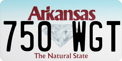 AR license plate 750WGT