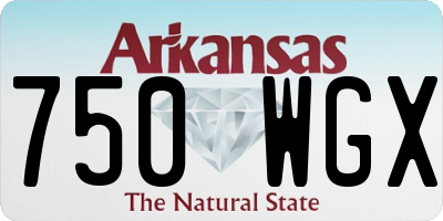 AR license plate 750WGX