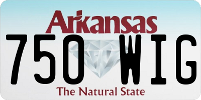 AR license plate 750WIG