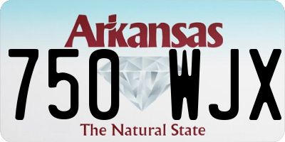 AR license plate 750WJX