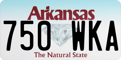AR license plate 750WKA