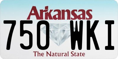 AR license plate 750WKI