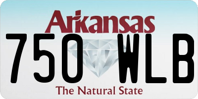 AR license plate 750WLB