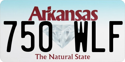 AR license plate 750WLF