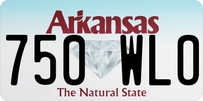 AR license plate 750WLO