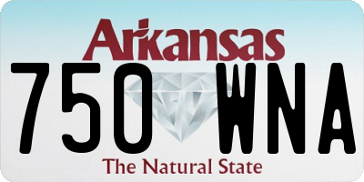 AR license plate 750WNA