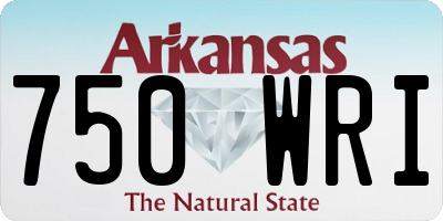 AR license plate 750WRI