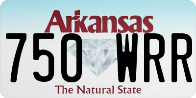AR license plate 750WRR
