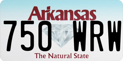 AR license plate 750WRW