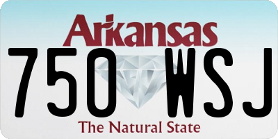 AR license plate 750WSJ