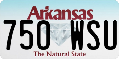 AR license plate 750WSU