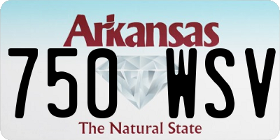 AR license plate 750WSV