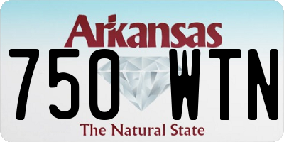 AR license plate 750WTN