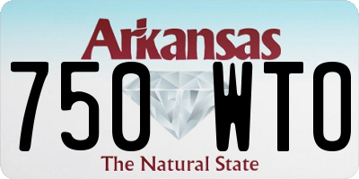 AR license plate 750WTO