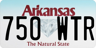 AR license plate 750WTR