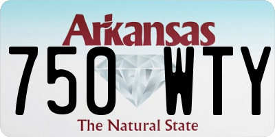 AR license plate 750WTY