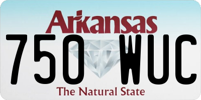 AR license plate 750WUC