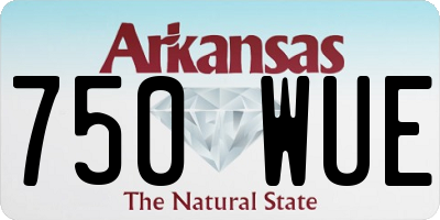 AR license plate 750WUE