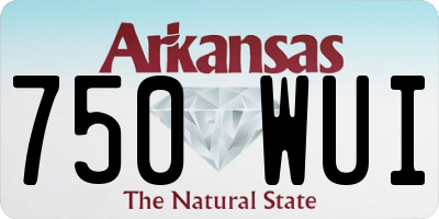 AR license plate 750WUI