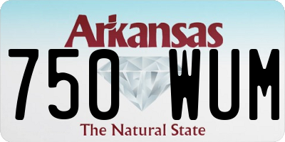 AR license plate 750WUM